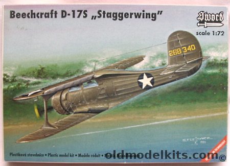 Sword 1/72 Beechcraft D-17S Staggerwing - RAF or USAF, 72010 plastic model kit